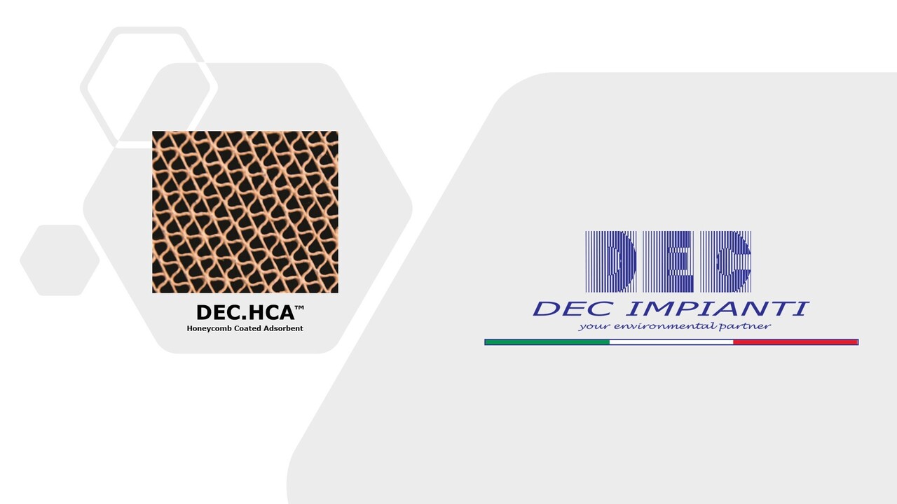 DEC.HCA™ • Honeycomb Coated Adsorbent - DEC IMPIANTI S.p.A. DEC, DEC IMPIANTI, HCA, honeycomb coated adsorbent, Adsorbent, Honeycomb monolith, Adsorption, Air purification, Industrial emissions control, Solvent recovery, Volatile organic compounds (VOCs), Particulate matter, Ozone, Chlorine, Heavy metals, Organic compounds, Ammonia, Nitrates, Phosphates, Sulfur dioxide, Nitrogen oxides, Solvents, Flue gas scrubbers, Solvent recovery units, High surface area, Low pressure drop, Durability, Reversible adsorption, dehydration, molecular sieve, molecular sieves, zeolite, molsieve, molsieves, polar components, water removal, solvent dehydration