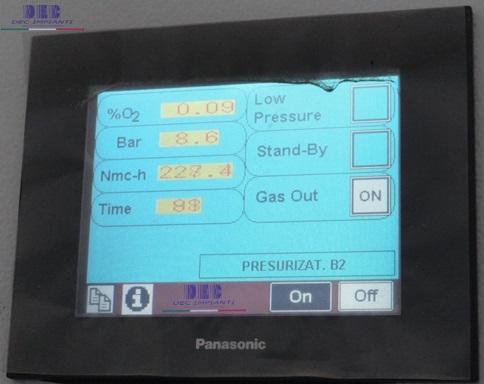 DEC.N2G™ | nitrogen gas PSA generator control system • DEC IMPIANTI DEC IMPIANTI, DEC, N2G, DEC.N2G, nitrogen generator, nitrogen gas generator, industrial nitrogen generator, PSA nitrogen generator, Nitrogen generation system, Nitrogen production plant, Carbon molecular sieves, CMS nitrogen separation, Adsorbent material, Nitrogen purification, PSA process, Pressure Swing Adsorption, Gas separation technology, Oxygen removal, Nitrogen purity, Nitrogen gas production, Nitrogen enrichment, Nitrogen membrane technology, Nitrogen generation efficiency, Nitrogen generator applications