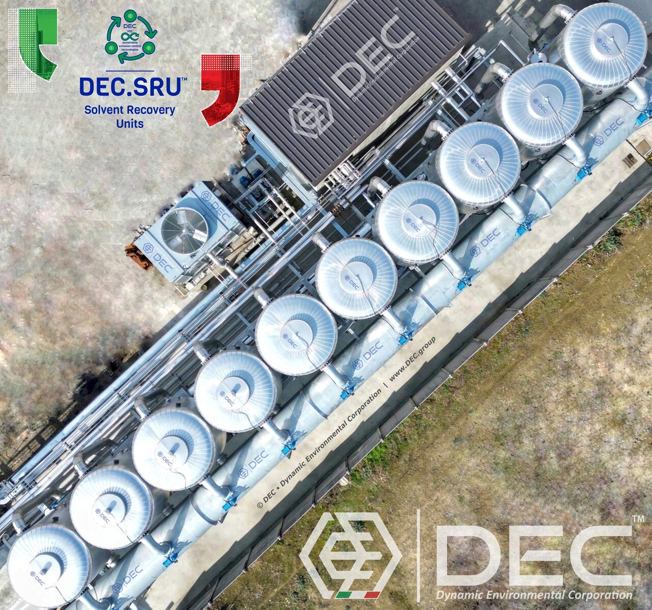 DEC.SRU™ | DEC.SMS™ solvent recovery, activated carbon, TSA on-site regeneration | installed at a large solvent based lamination industry • DEC IMPIANTI S.p.A. DEC IMPIANTI, DEC, solvent recovery for label converting industry, SRU, SRS, SRP, label, converting, VOC emission control, solvent recovery, VOC recovery, VOC abatement, VOC emission control technology, VOC abatement systems, air pollution control, solvent recovery systems, environmental compliance, VOC recovery system, solvent recovery unit, VOC recovery equipment, solvent recovery equipment, solvent recycling, VOC capture, solvent reclamation, solvent purification, VOC treatment, solvent regeneration, distillation, solvent distillation, VOC recovery process, activated carbon, adsorbent, ethyl acetate, ETAC, MEK, nitrogen, N2, LEL monitoring, engineering, supply, turnkey, sustainable, innovation, decarbonization, energy efficiency, chemical recycling, recycling, sustainability solutions, sustainability, reclaiming, carbon offset, circular economy, climate change, climate policy, climate action, environmental challenges, sustainable development, sustainability roadmap, Cerutti, Rotomec, Bobst, Nordmeccanica, Flexotecnica, Windmoeller Hoelscher, Uteco, Kohli, Comexi, Acom, SAM, Beiren, Huitong, Pelikan