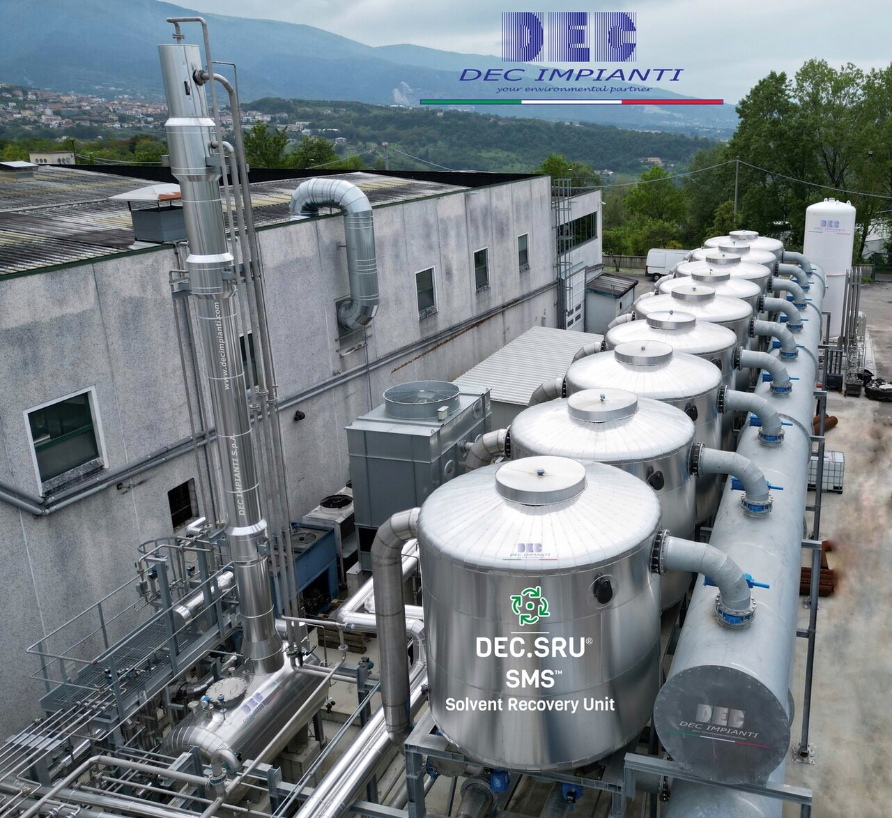 DEC.SRU™ | DEC.SMS™ solvent recovery, activated carbon, TSA on-site regeneration | installed at a large solvent based lamination industry • DEC IMPIANTI S.p.A. DEC IMPIANTI, DEC, solvent recovery for label converting industry, SRU, SRS, SRP, label, converting, VOC emission control, solvent recovery, VOC recovery, VOC abatement, VOC emission control technology, VOC abatement systems, air pollution control, solvent recovery systems, environmental compliance, VOC recovery system, solvent recovery unit, VOC recovery equipment, solvent recovery equipment, solvent recycling, VOC capture, solvent reclamation, solvent purification, VOC treatment, solvent regeneration, distillation, solvent distillation, VOC recovery process, activated carbon, adsorbent, ethyl acetate, ETAC, MEK, nitrogen, N2, LEL monitoring, engineering, supply, turnkey, sustainable, innovation, decarbonization, energy efficiency, chemical recycling, recycling, sustainability solutions, sustainability, reclaiming, carbon offset, circular economy, climate change, climate policy, climate action, environmental challenges, sustainable development, sustainability roadmap, Cerutti, Rotomec, Bobst, Nordmeccanica, Flexotecnica, Windmoeller Hoelscher, Uteco, Kohli, Comexi, Acom, SAM, Beiren, Huitong, Pelikan